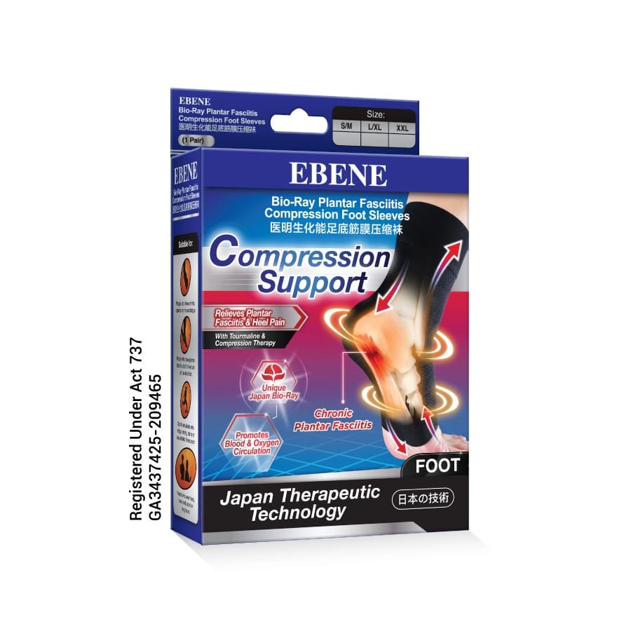 Ebene Foot Sleeves Bio-Ray Plantar Fasciitis Compression